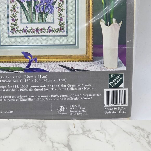 JCA Heritage Collection Elsa Williams IRIS MOSAIC Counted Cross Stitch Kit 03218 - Picture 6 of 7